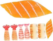 PHENOFICE Sushi Models 8pcs Simulated Food Decor for Home School Party Decorations