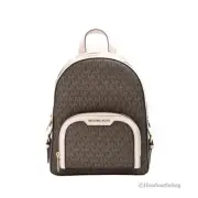 Michael Kors Jaycee Medium Brown Powder Blush PVC Backpack
