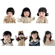 Girls Short Hair Hat Simulation Hair Hat Kids Curly Wig Hat Rayon Hair Hat Gift