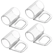 4 Pcs Folding Curtain Hook Handle Valance Retainer Clips Drapery