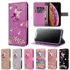 3D Butterfly Wallet Case Glitter Flip Cover for iPhone 16e/15/14/13/12/11 XR SE