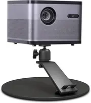 ONGHSD Up/Down 90 Degrees Rotation Table Projector Stand Left/Right 360 Degrees Rotation Black Desk Projector Mount for Home Office Studio Metal Projector Holder Shelf