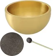 Euyehn Singing Bowl Set - Meditation Singing and Sound Bowl Set with Mallet and Cushion - Portable Handcrafted Spiritual Desktop Decoration for Yoga, Mindfulness, Stress Relief