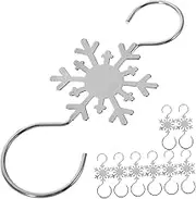 KOMBIUDA 10pcs Xmas Stocking Hooks Decorations Christmas Hanging Decorate Party Holiday Christmas Baubles Tree Ornament Indoor Shaped Xmas Stocking Hangers Xmas Hooks Present Hooks Iron Silver