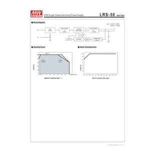 明緯 MW 電源供應器 LRS-50-48 48V 1.1A 50W-HM工業自動化