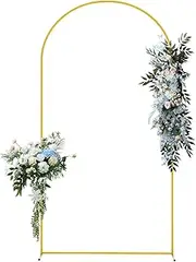 Wedding Arch Backdrop Stand - Round Decorative Arch Stand, Metal Backdrop Stand, Metal Balloon Arch Background Stand, Wedding Arch Frame, Flower Stand for Ceremonies