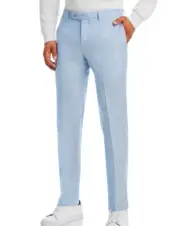 Robert Graham Light Blue Delave Slim Linen Suit Pants 30 NEW $248 RUSSPG1U0020