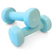METEOR 2kg Dumbbells for Home Gym, Anit-Slip Flat Bottom Neoprene Dumbbells, Fixed Weight Dumbbells, Gym Weights, Dumbbell Weights (1 Pair)