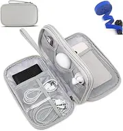 Electronic Organiser Accessories Carry Case, Electronic Organizer,Small Cable Organizer Travel Case for Power Cords Power Bank Earbuds Hard Drives Memory Cards Laptop Adapter Mouse