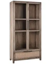 Classic Home Jensen 83in Tall 2 Door 1-Drawer Solid Wood Cabinet