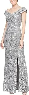 [Alex Evenings] Women's Off The Shoulder Fit and Flare