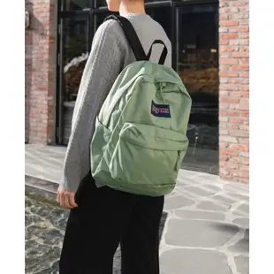 jansport  SUPERBREAK  plus  15吋電腦隔層 牛果綠 後背包