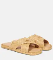 [Prada] Prada Raffia slides AU 7 beige