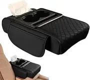 Car Armrest Storage Box - Multifunctional Armrest Storage Box | Car Console Armrest Box, Center Console Armrest Cushion Organizer | Armrest Storage Organizer Box Arm Rest for Car SUVs Trucks