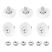Pack of 6 Drawer Rollers Nylon Cabinet 29mm Pulley Replacement Wheels with Nuts