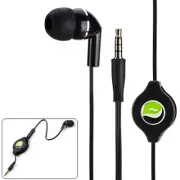 For Samsung Galaxy A14 A13 A12 A11 Headphone Retractable Mono Earphone 3.5mm Mic