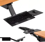 KT2 Keyboard Tray under Desk Adjustable Height - Standing Desk Keyboard Tray Sit