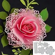 Layred Flower Leaves Metal Die Cuts,Merry Christmas Wedding Flower Leaf Cutting Dies Cut Stencils for DIY Scrapbooking Album Decorative Embossing Paper Dies for Card Making