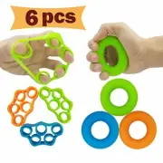 Hand Grip Strengthener,Finger Exerciser,Grip Strength Trainer Relieve Pain 6 PCS