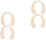 Abaodam 2sets Toilet Mat Seat Cushion Fuzzy Toilet Seat Cover Necessities Polyester Beige 2pcs*2