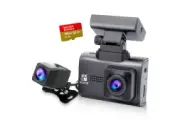 Elinz 4K 2K Dual Dash Cam WiFi GPS Dashboard Camera Recorder WDR Night Vision Car Charger 128GB U3 Card Car DVR