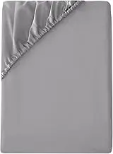 Anti-Allergy Anti-Bacterial Brushed Microfibre Fitted Bed Sheet - 28cm Depth, Easy Care, Fade Resistant (Silver, Super King)