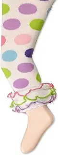 [Jefferies Socks] Baby-Girls and Stripe Ruffle Footless Tight