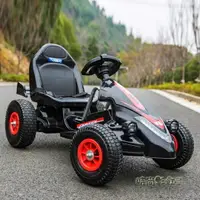 在飛比找樂天市場購物網優惠-兒童電動車四輪卡丁車可坐男女寶寶遙控玩具汽車小孩充氣輪沙灘車