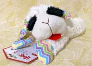 Multipet Lamb Chop SPRING CHEVRON Holiday Squeaky Plush Dog Toy -FREE SHIPPING-