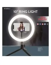 Vivitar 8" LED Selfie Photography Makeup Ring Light Tripod Stand w/Phone Cradle