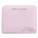 【全新現貨 補15個】茱麗葉精品 MARC JACOBS 馬克賈伯 浮雕LOGO粒紋扣式短夾.粉現金價$2,680