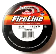 Berkley Fireline Crystal 8LB 125Yd braided fish line bead thread lures tackle