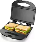 Aigostar Sandwich Maker with Non-Stick Deep Grid Surface for Egg, Ham, Steaks C