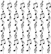 12 PCS Musical Note Banners Music Themed Party Decorations Hanging Swirl Musical Notes Garland Kit Music Note Paper Cutouts for Music Concert Music Themed Birthday Wedding Baby Shower Party Decor