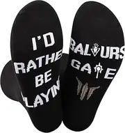 [POFULL] 2PAIRS Straight Outta Socks BG3 Astarion Gift Game Lover Gift Gamer Gift Novelty Socks BG3 Gift