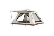 5 Person Camping Tent Pop Up Family Instant Party Beach Sun Shade Shelter Waterproof Outdoor Hiking Picnic 265x265x190cm Creamy White