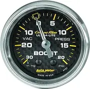 Auto Meter 4701 Carbon Fiber Mechanical Boost/Vacuum Gauge