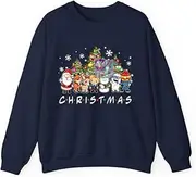 [VidiAmazing] Christmas Santa Friends Reindeer Snowman Family Xmas Holiday ds008 T-Shirt