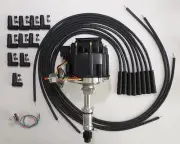 Big Block BUICK 400 430 455 Black HEI DISTRIBUTOR & Universal Spark Plug Wires