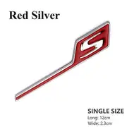 3D ABS Car Trunk S Logo Badge Stickers For Mercedes S Emblem AMG A45 W176 CLA45 C117 C63 W205 E63 W212 GLA45 X156 GLC GLE 63 Red Silver