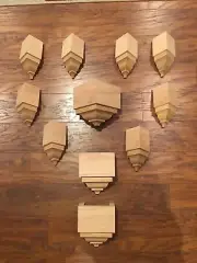 Crown Molding Corners Solid Oak SPECIAL LISTING OF 11 Blocks For 3 5/8”