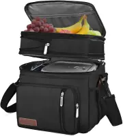 MIYCOO Lunch Bag & Lunch Box for Men Women Double Deck - Leakproof Insulated Sof