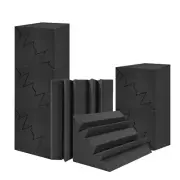 12Piece Acoustic Foam 12 X 7 X 7Inch Sound Absorbing Foam for Studios Home J1V6