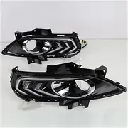 Fog Light 12V LED DRL Daylights For Mondeo Fusion 2013 2014 2015 2016 Yellow Turn Signal Daytime Running Light Car Foglamp
