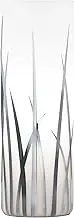 EGLO Bedside lamp Rivato, elegant side table light made of glass with grass pattern in chrome and white, living room lighting with switch, E27 socket