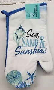 Printed Jumbo Kitchen Oven Mitt, 12.5" ,SEALIFE, SEA,SAND & SUNSHINE, blue, GR