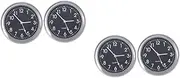 Mobestech 2sets Car Clock Car Dashboard Clock Adhesive Clock Night Light Clock Small Dashboard Clock Luminous Clock Car Mounted Clock Car Dashboard Watch Luminous Adhesive Black 2pcs*2