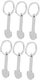 [Healeved] 6pcs Metal Shopping Trolley Tokens with Keychain Rings Portable Trolley Removers for Release Practical Keychain Family and Friends