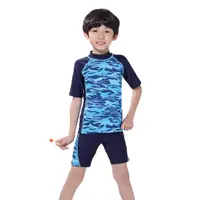 在飛比找蝦皮購物優惠-【活力泳衣】🔥現貨🇹🇼台灣製兒童短袖泳衣一套附泳帽 奧可那泳