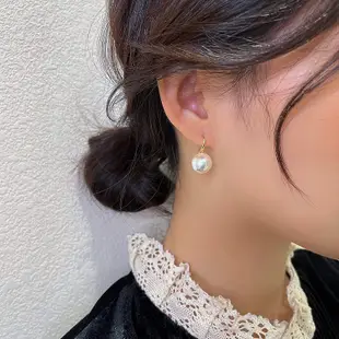 有米原創設計❤宋慧喬同款人魚姬珍珠耳環女韓國個性簡約百搭氣質時尚耳環耳飾